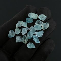 CRYSTALIS 20+ pcs, 6-8mm, Natural Sea Raw Small Aquamarines, Blue, Loose Gems…