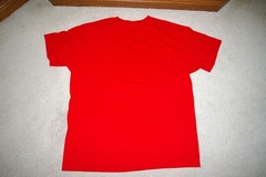 DC COMICS SHAZAM Men’s XL Short Sleeve Red Super Heroes Logo T-Shirt NEVER WORN!