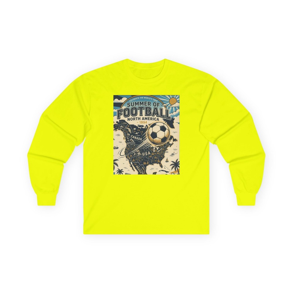 Summer of Football graphic Long Sleeve Tee | Vintage soccer poster
