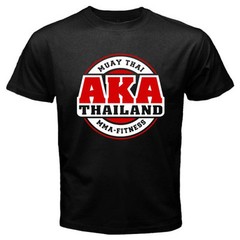 AKA Thailand Gym Muay Thai MMA Kick Boxing Men’s Black T-Shirt Size S-3XL
