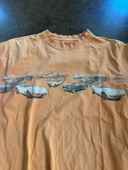Classic Car Graphic T Shirt Reverse Print Size Large Short Sleeve 100 Cotton USA