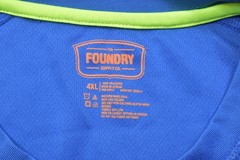 The Foundry Supply Co Men’s Size 4XL Blue Performance Tee Short Sleeve Raglan