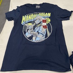 NEW Star Wars Mandalorian Mando & Grogu Navy Graphic Mens T-Shirt Size S (34-36)