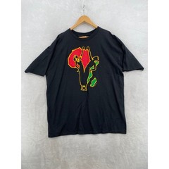 Fruit of the Loom Africa Graphic T-Shirt Men XXL Black Eyes On Black Vintage Tee