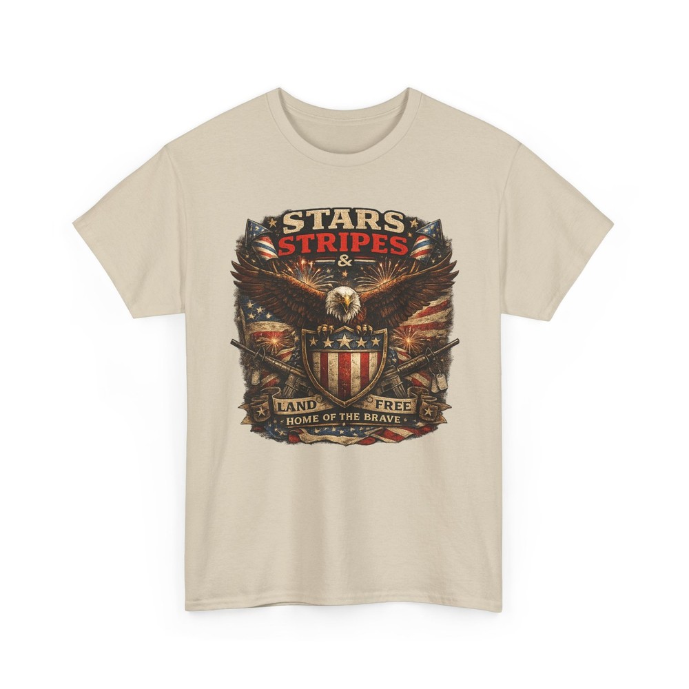 Stars & Stripes Eagle Shield T-Shirt | Patriotic American Flag Tee