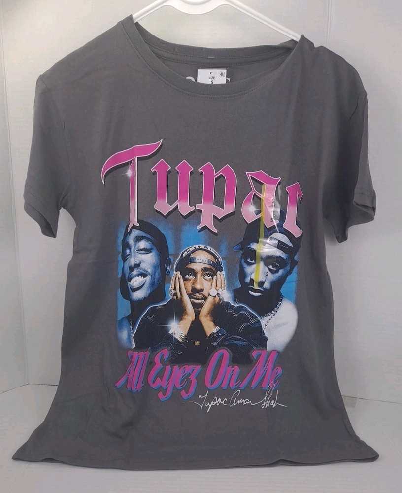 Tupac 2Pac All Eyez On Me Graphic T-Shirt Womens Size Small 100% Cotton NWT