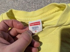 Supreme Shirt Mens Medium Neon Yellow Digi Girl SS17 Digital Block Logo