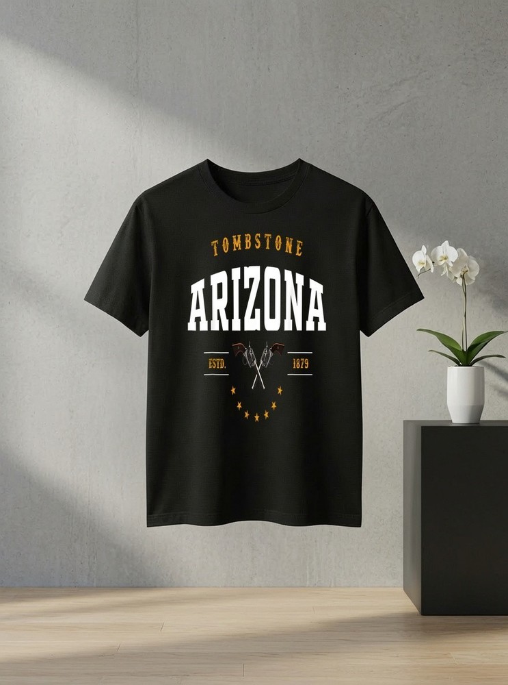 Unisex Cowboy Western Desert Arizona Vintage Graphic T Shirt Frontier Gift Tee