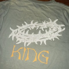 Vtg 90s Unbranded Jesus Religious Truth King Sage Green T Shirt XL