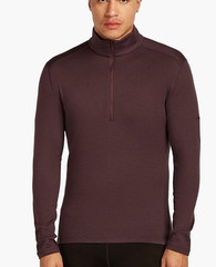 Icebreaker 260 Tech Half-Zip Base Layer Top Men’s NWT Size Large Color Java