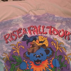 Vintage 1993 Liquid Blue Grateful Dead Rise & Fall Tour Tie-Dye T-Shirt Size L