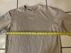 Uniqlo U Mens Size Small Crew Neck Beige T-Shirt Oversized