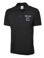UNEEK Polo Shirt Custom Embroidered | Personalised Name Text | Unisex | Gift UK