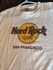 Vintage Hard Rock Cafe T Shirt Mens Large White San Francisco USA EUC