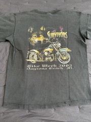 Vintage 2003 Bike Week Daytona Wolf Biker T-Shirt Men’s M Black USA Spirit Anvil