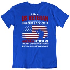 Veteran US Army American Warrior Flag Hero T-Shirt Tee Shirts Mens Gift New