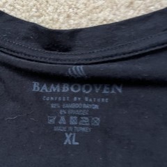 Bambooven Men’s Black Bamboo V-Neck Undershirt – Size XL – VGUC – Stretch