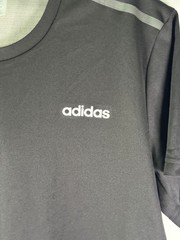 adidas Shirt Mens L Black Climalite Short Sleeve Athletic Crew Tee Reflective