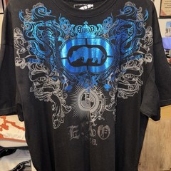 Ecko Unltd T Shirt Large Blue Foil Logo