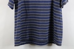 Vtg 90s Streetwear Mens Large Faded Striped Color Block Knit Henley T-Shirt USA
