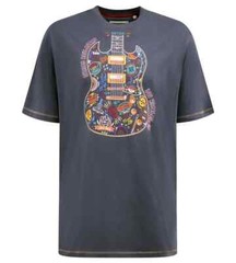 D555 Duke Big Mens Guitar Printed T-Shirt 2XL 3XL 4XL 5XL 6XL-10XL (601710-K)