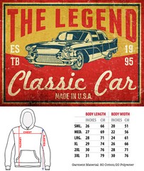 1956 Chevy Bel Air Cassic Car Men’s/Unisex Hoodie