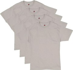 Hanes Men Crew neck T-Shirt 4-Pack ComfortSoft 100% Cotton Heavyweight Tee Plain