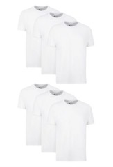Hanes Men’s FreshIQ ComfortSoft Crewneck Undershirt – White (Pack of 6) (2135P6)