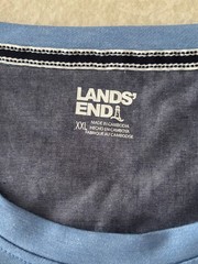 Lands’ End Men’s Blue Short Sleeve Tee Shirt size XXL
