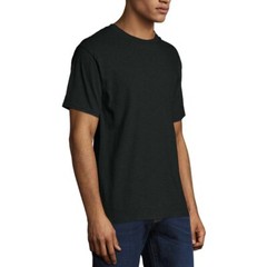 Men’s Hanes Beefy-T Short Sleeve Black T-Shirt 100% Cotton 5180 Size: SMALL 2-PK