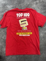 Loomstate Sheetz T-Shirt Mens Medium Double Sided Graphic Print Red Top 100 NEWW