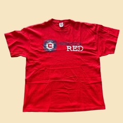 Vintage Delta Pro Weight Chicago Fire Soccer Polskie Orly Red Graphic T-Shirt XL