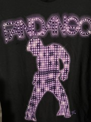 FANDANGO WWE T-SHIRT Black&Purple/Pink Disco Neon-Light Wrestler Big Logo MEN M