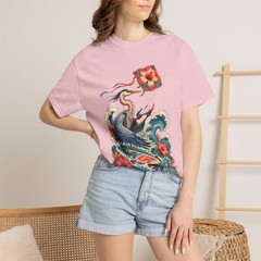 Hibiscus Surf Kite Heron T-Shirt Graphic