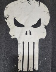 Marvel Mens Tshirt The Punisher Crew neck Short sleeve Dark Slate Gray Size SM