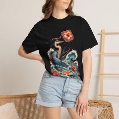 Hibiscus Surf Kite Heron T-Shirt Graphic