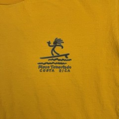 Vintage Playa Tamarindo Costa Rica Surf Tourist T Shirt Yellow Medium