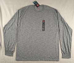 Hanes Ultimate X-Temp Mens Long Sleeve T-Shirt Slate Heather Performance New