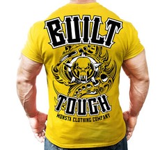 Monsta Clothing Built Tough Graphic Mens Soft Bodybuilding T Shirt ALL SIZES