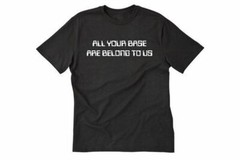 All Your Base Are Belong To Us T-shirt Funny Geek Nerd Video Game Meme Japan