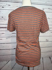 American Eagle T-Shirt Athletic Fit short sleeve tee shirt Small Stripe Vneck