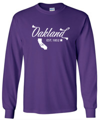 Oakland California State T-Shirt Graphic Tee Unisex Apparel Custom Text 