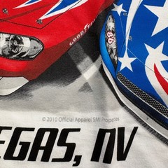 2010 Las Vegas All American Racing Tshirt NASCAR SMI Properties Hanes White XL