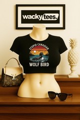 Stupid Canadian Wolf Bird Heated Rivalry Graphic Tee Shirt