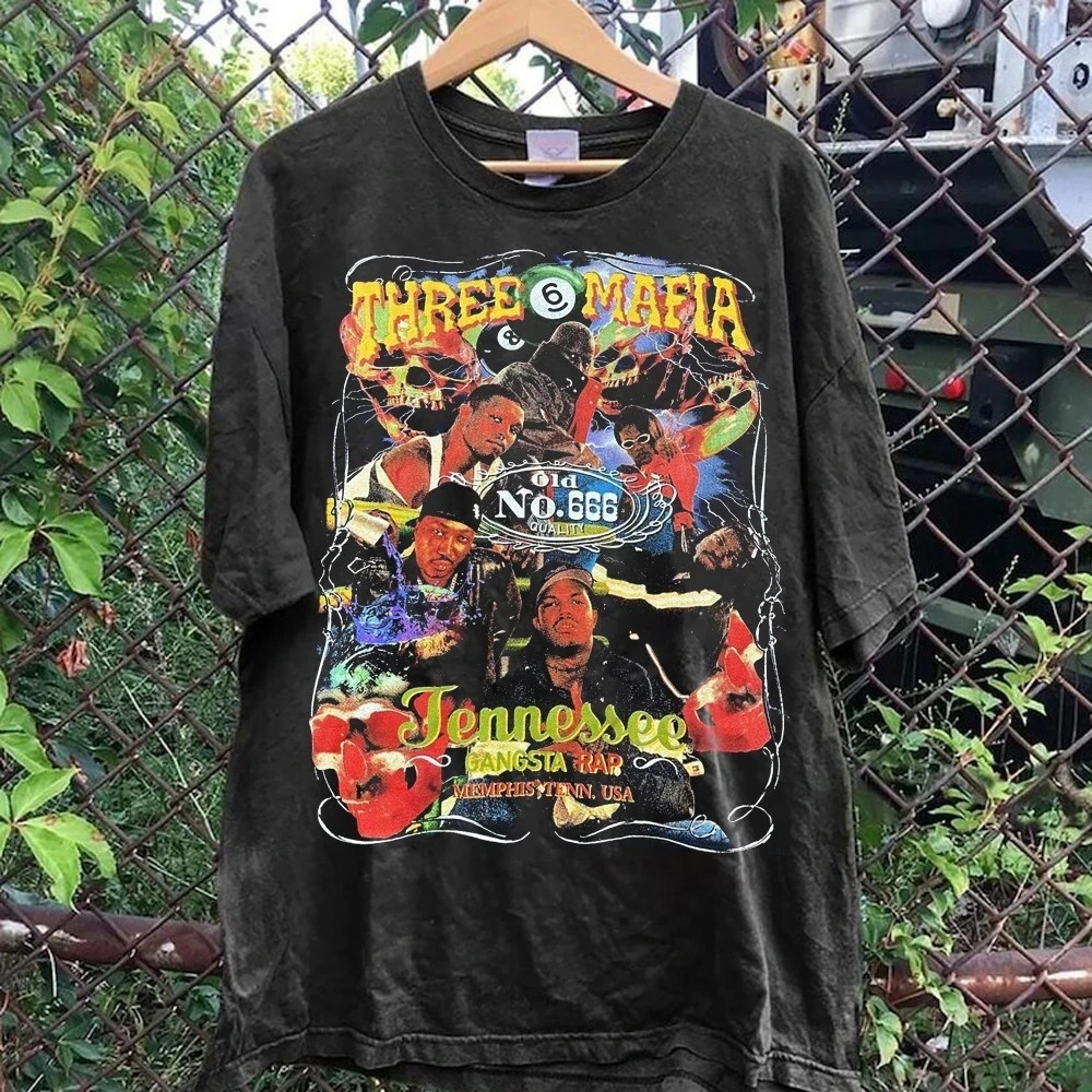 Three 6 Mafia Reprint Gift Funny Black All Size 20D1401 Comfort Colors