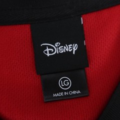 Disney Goofy Hockey Jersey Mens Large Red Black Captain Embroidered 32 Puck Slap