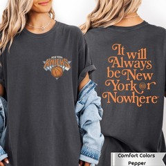 New York Or Nowhere Streetwear,Vintage front and back New York Basketball Shirt.
