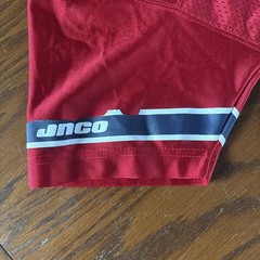 Vintage 90s JNCO Flamehead 85 Football Jersey Size Youth Medium Red Navy