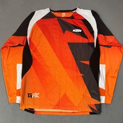 KTM Motorcross Racing Vtg Orange Y2K Motorcyle Dirt Bike Long Sleeve T Shirt 2XL