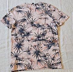 Ted Baker Men’s Yorkii Tropical Tee Shirt Size 2 Short Sleeve Salmon Pull-On